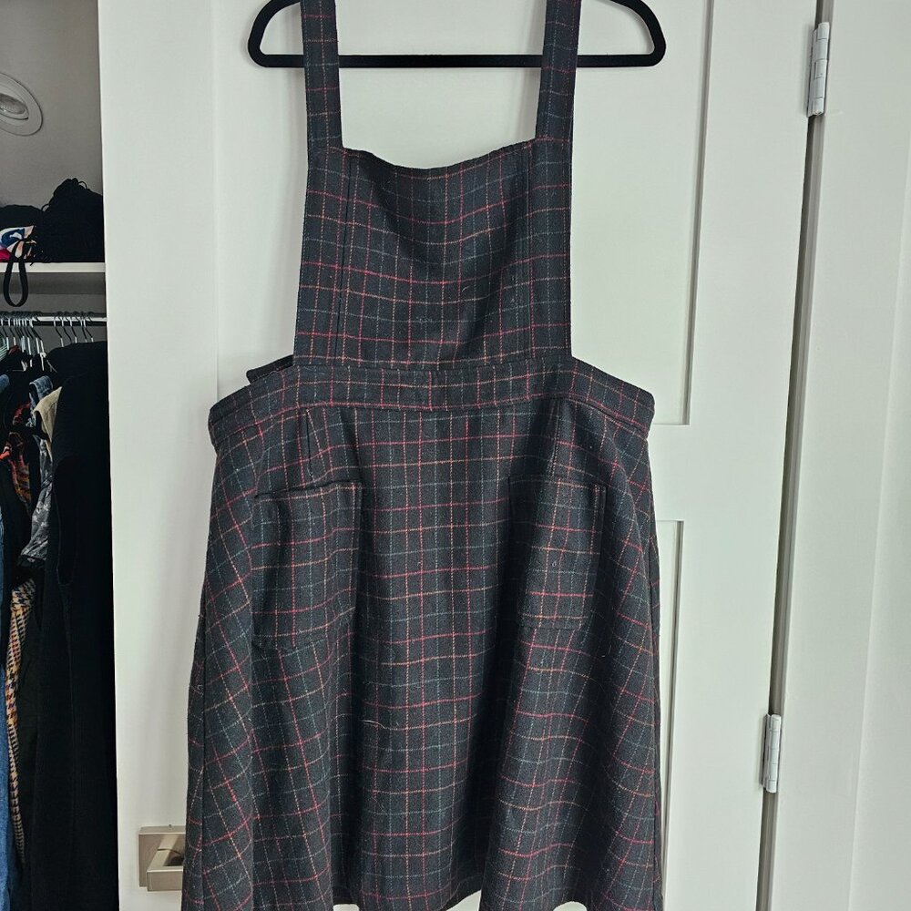 Modcloth Pinny Dress 2X - Dark Academia Vibes Wool Blend